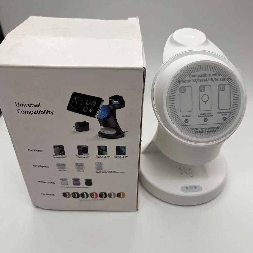 3 in 1 Wireless Charger Station for iPhone Apple Watch Airpods 60W Power Adapter